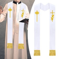 Embroidery Clergy Stole Pastor Priest Shawl Priest Stole for Wedding Minister