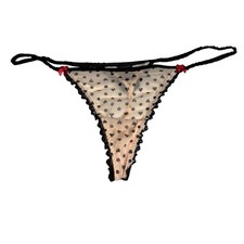 Vtg Y2Ks Victoria's Secret V String Thong Panties Sheer Hearts NWT M L