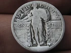 1917 S- 1924 S Standing Liberty Quarter, San Francisco, Raised Date, Dateless