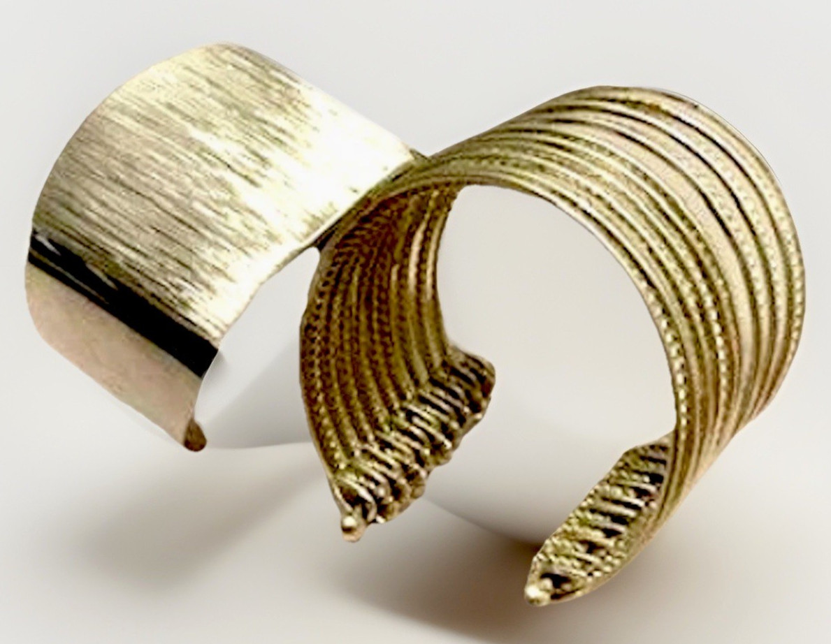 Cuff Bracelet Stack Boho Western Bangle Set 2 Rod… - image 1