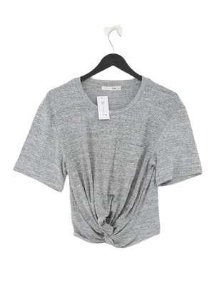 Wilfred Free Damen Top L Grau 100% Sonstige Kurzarm Rundhals Basic