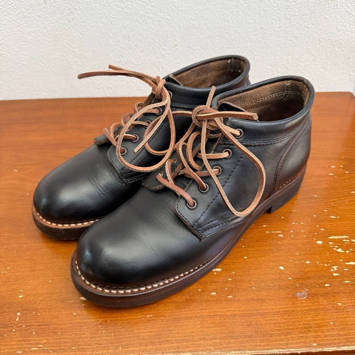 Rolling Dub Trio Boots Coupen Cat's Paw Sole Leather Oil Black