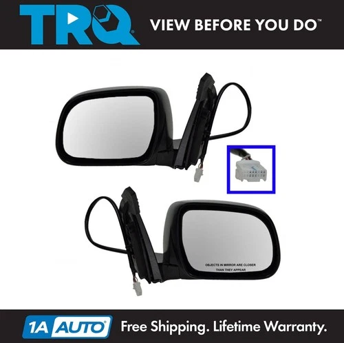 TRQ Power Heated Memory Mirror LH & RH Pair of 2 for Lexus RX330 RX350 RX400H