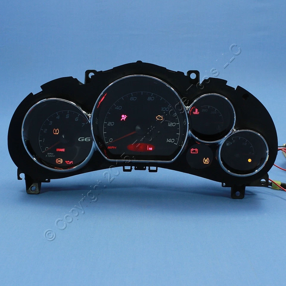 Medidor de cuadro de instrumentos GM OEM con lengüeta rota agrietada para Pontiac G6 2008-2009 1 mi Foto 3 de 4