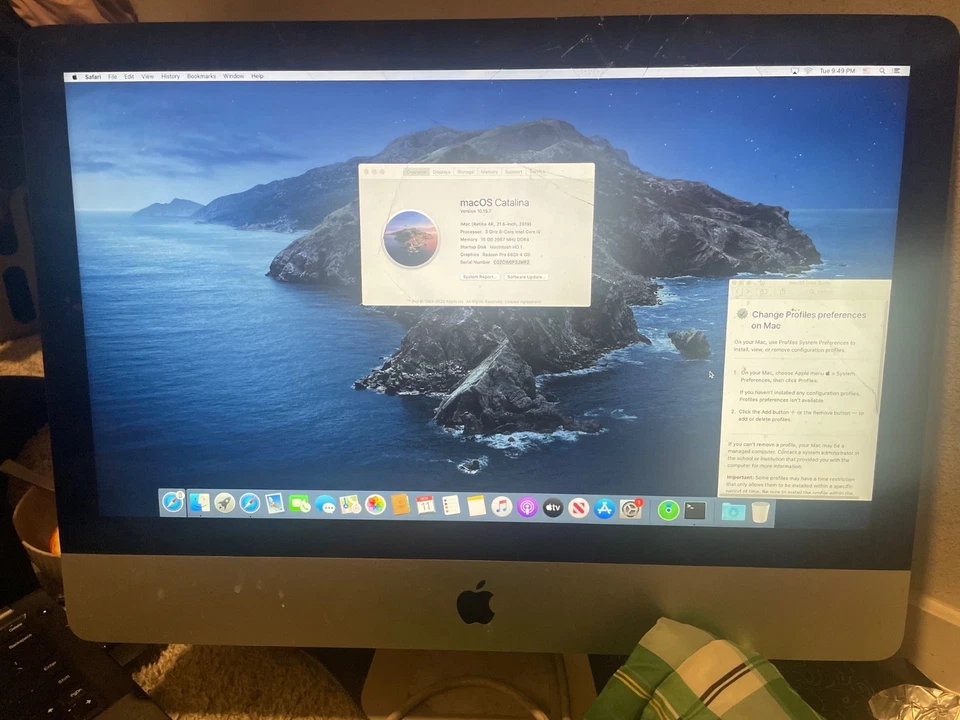 2019 Apple iMac Retina 4K 21.5'' Core i3-8100 16GB RAM 256GB SSD, MRT32LL/A - Image 2 of 3
