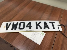 VW04 KAT Private Number Plate Cherish Personal On Retention Registration Reg