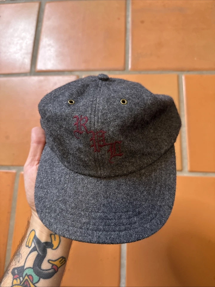 De Colección Polo Ralph Lauren Deportivo Gris Lana Leones Escritura Logo Gorra Sombrero Talla XL Foto 2 de 4