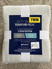 One Tempur-Pedic Lightweight Comforter TWIN Blanket Gray New!