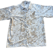 Puma Cleveland Indians Hawaiian Button Up Shirt Men Sz Large MLB Chief Wahoo