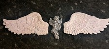Angel Wings Wall Hanging 19 nches Antique StylesilverColour, Left Right