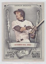2021 Topps Allen & Ginter's Historical Hits Aaron Boone #HH-14 0hw6
