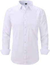 Long Sleeve Dress Shirts for Men - Regular-Fit Casual Button-Down Shirt