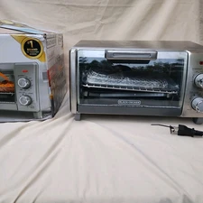 BLACK+DECKER TO1787SS 4 Slice Toaster Oven - Silver