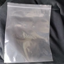 100 Count - 10"L x 12"W Reseal Zip Top Bag 4mil thick Clear Poly bag 