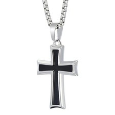 Cross Pendant for Car Rear View Mirror Decor Hanging Ornament Stainless Steel