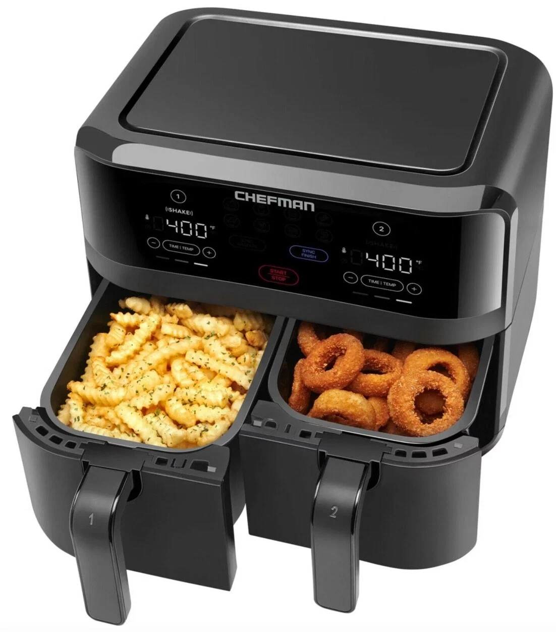 Chefman 9 qt Digital Touch Dual Basket Air Fryer - Black (RJ38-SQPF-45TDB)
Opens in a new window or