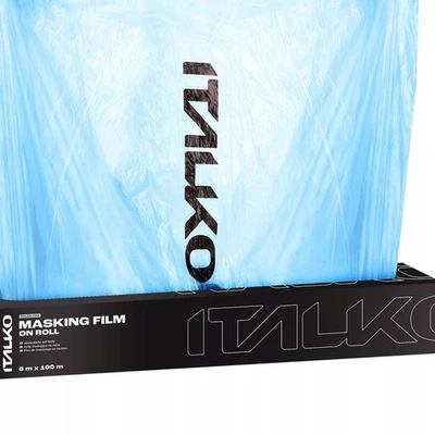 ITALKO Telo di Copertura Statico Vernice Auto Verniciatore Pittore Telo di Copertura Blu 6m x 100m Rotolo
