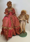 Pair of Stocking Dolls Australia 1950s/1960s A/F Need Cleaning One Missing Dress