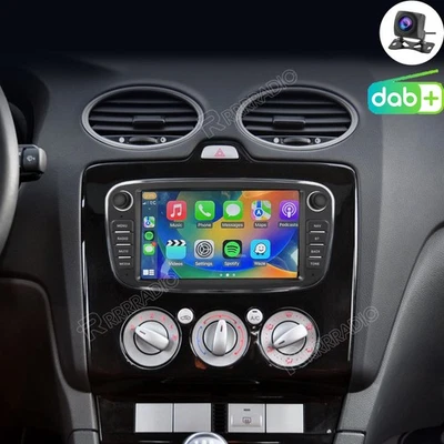 DAB+ Autoradio 2+64G Android 15 Carplay GPS BT Für Ford Focus MK2 Mondeo C S Max - Bild 1 von 4