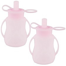 2Pcs Silicone Children Food Supplement Pouches - Leak-Proof, Squeeze &9798