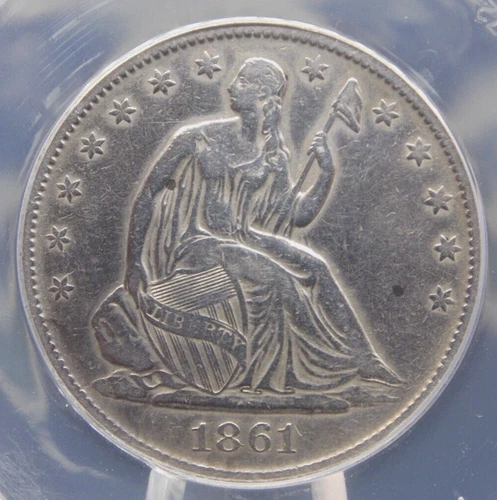 1861 "O" Seated Liberty Half Dollar 50c VF35 Detail #230 Very Fine ECC&C, Inc.
