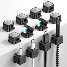 12 Pack Magnetic Cable Management Clips, Phone Electric Charging Cord Holder, De