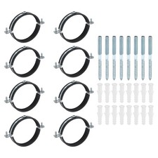 8Set 4-5/16" Split Ring Pipe Hanger Wall Mount Pipe Bracket Clamp M8 