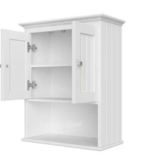 18.9 In. W X 9.25 In. D White Decorative Wall Shelf, Bathroom Medicine Cabinet