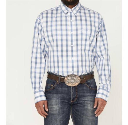 Wrangler Langarm Button-Down Western Hemd weiß