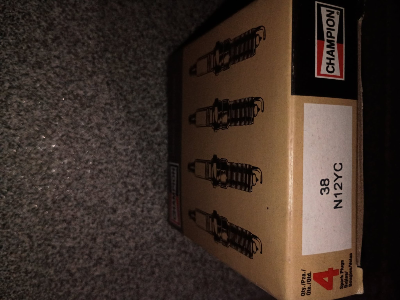 car parts, Champion Copper Plus Spark Plug x4 RH8C, #38