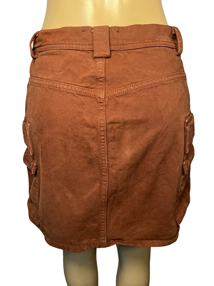 Юбка женская Heaven от Marc Jacobs большая коричневая грузовая мини P1000050 на молнии Fly - Изображение 3 из 4