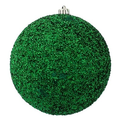 Vickerman 8'' Plastic Ball Ornaments in Beaded Seafoam Green (Set of 2)