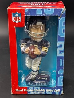 Fran Tarkenton HOF Signed Minnesota Vikings Bobblehead AUTO PSA COA