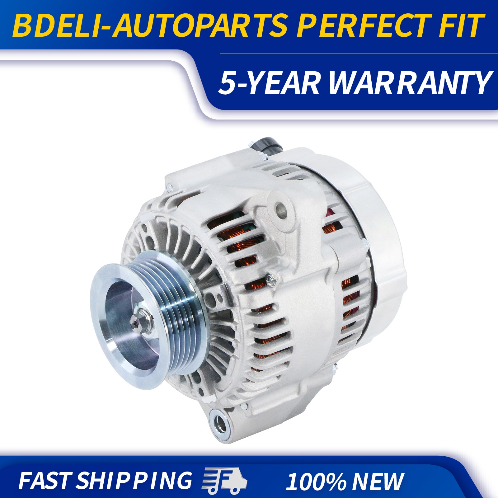 New Alternator for 1998-1999 Acura CL 1998-2002 Honda Accord 2.3L 80A 12V CCW