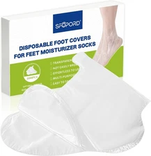 300PCS Disposable Foot Covers for Feet Moisturizer Socks - Plastic Foot Covers