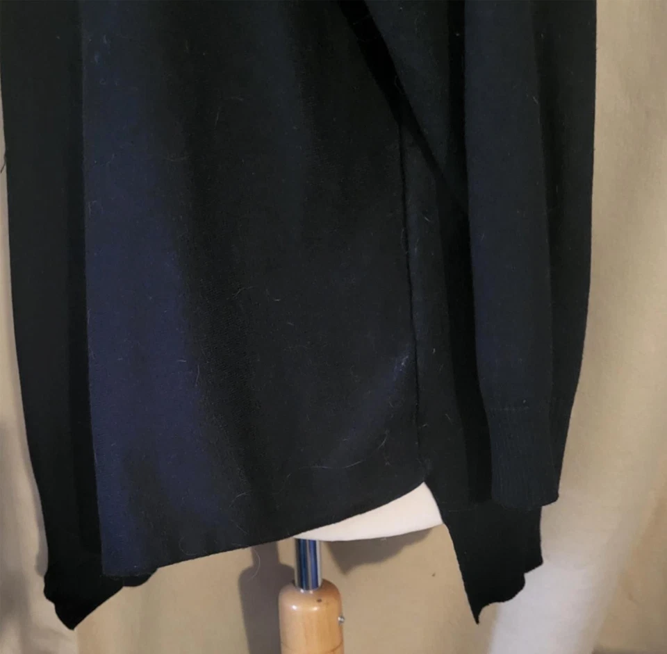 Suéter Verve Ami Talla 2X Plus Asimétrico Negro Suave Poli Acrílico Acogedor Foto 3 de 3