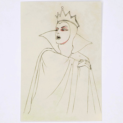 The Queen Postcard Disney Villains Snow White and the Seven Dwarfs Art Babbett
