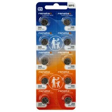 10 Renata Silver Oxide Batteries 395 Sr927sw 1.55V High Capacity For Watches ...