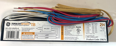GE Multi Volt Ultra Start T8, GE-232-MVPS-H Ballast For Laps New