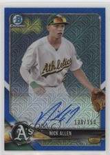2018 Bowman Chrome Prospect HTA Blue Mojo Refractor /150 Nick Allen Auto tx9