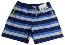 Stio Swim Trunks Mens XL 7" Inseam Cobalt Night Bold Stripe Blue NWT