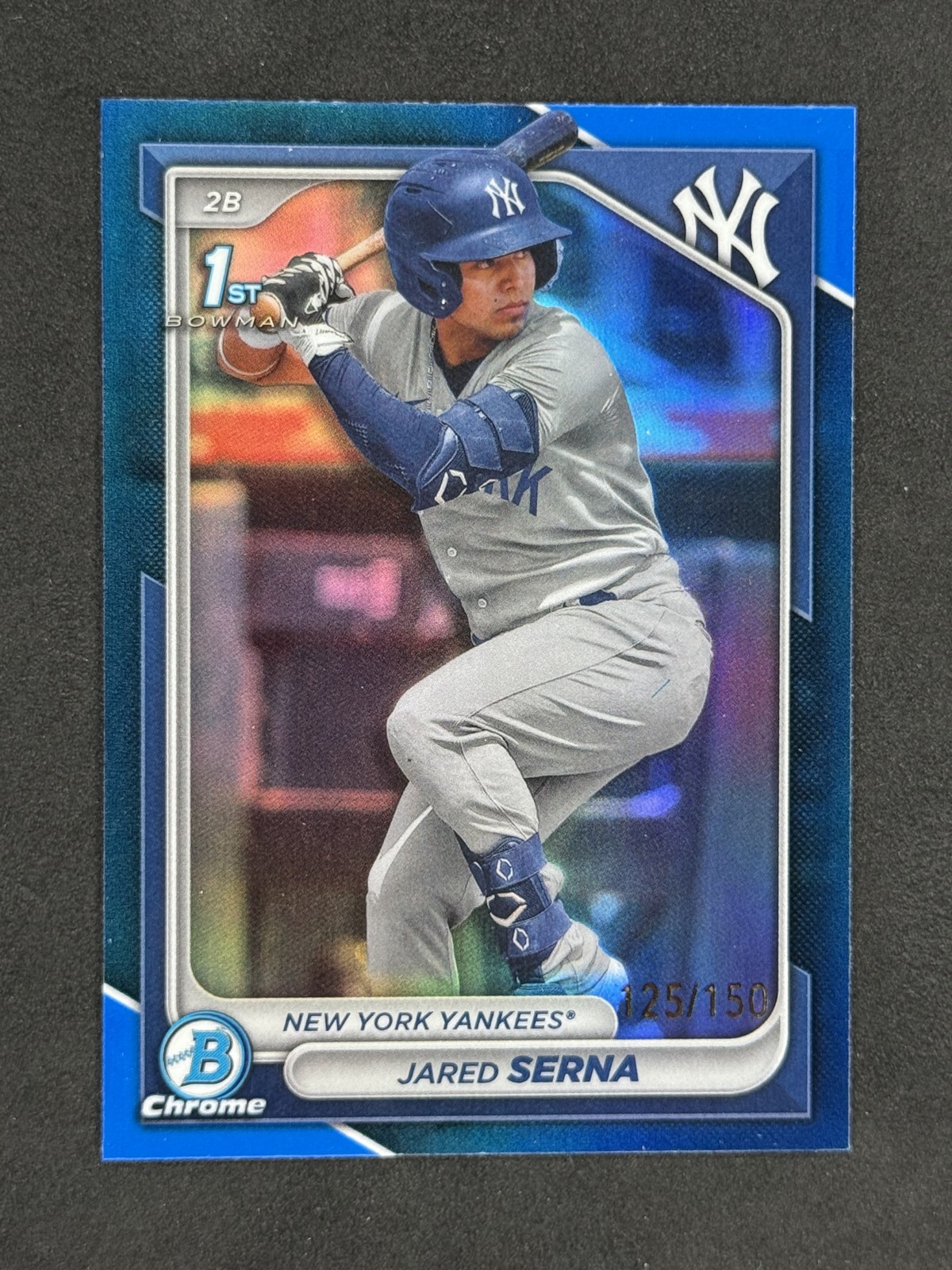 JARED SERNA 2024 Bowman Chrome #BCP-68 True Blue Refractor /150 Miami Marlins