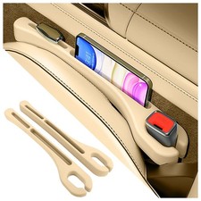 2PCS Car Seat Gap Filler Organizer with Phone Holder, Upgrade Version Car Seat