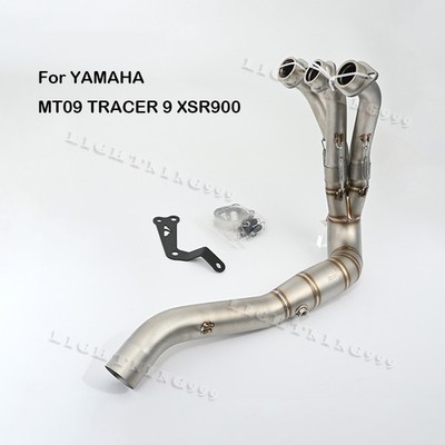 For Yamaha MT09 Tracer 9 XSR900 2024-2026 Motorcycle Exhaust Headers Link Pipe