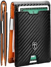 TRAVANDO Men's Slim Wallet AUSTIN RFID Blocking Bifold Credit Card Holder