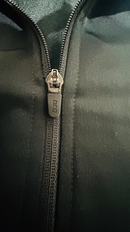 BCG Athletic Jacket - M - Black with White Shoulder Stripe - Light Weight Zip up - Image 4 of 4