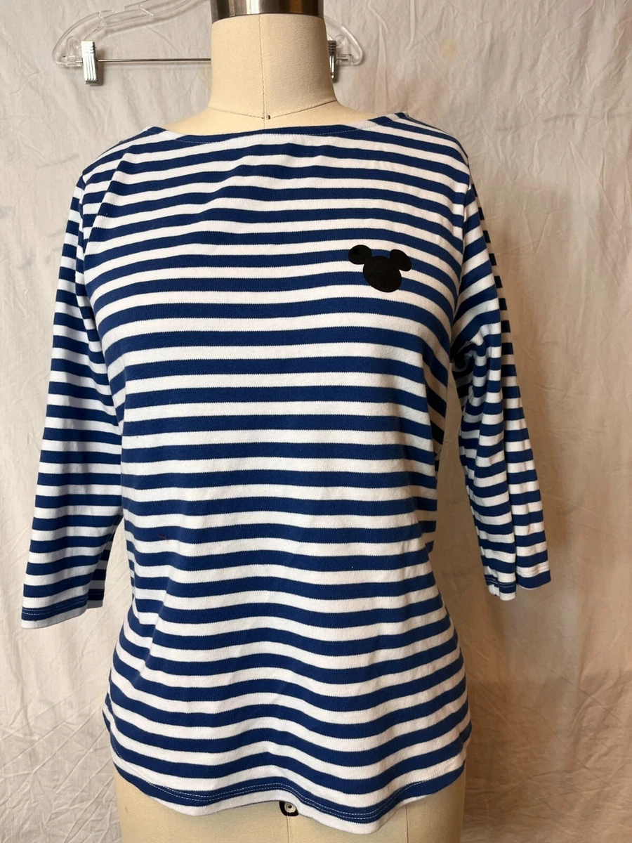 H M Disney Mickey Mouse Blue Striped Long Sleeve Pullover eBay