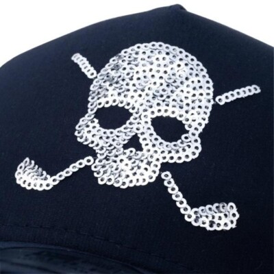 【New Era】 ★ GOLF CAP ★ SHELTECH SKULL ★ New Era 9FORTY A-Frame Trucker Golf Cap Sequins Skull