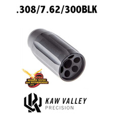 Kaw Valley Precision 308/7.62/300BLK Linear Comp/Compensator 5/8x24 TPI -Black