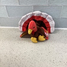 Ty Beanie Baby - GOBBLES the Turkey - 1996, Retired with Tag Grammar Error